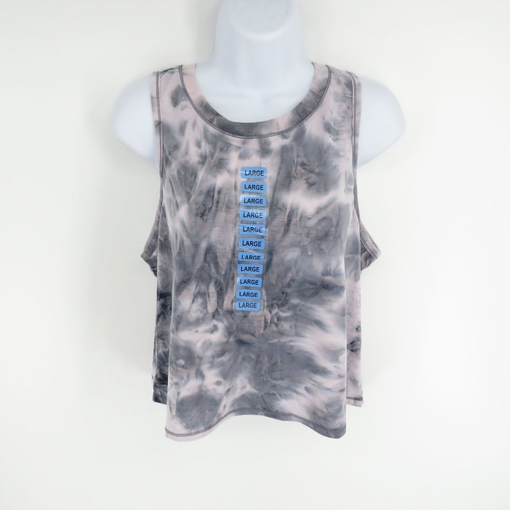 90 Degree Large Tie Dye Mellow Pink & Gray Sleeveless Tank Top NWT $69